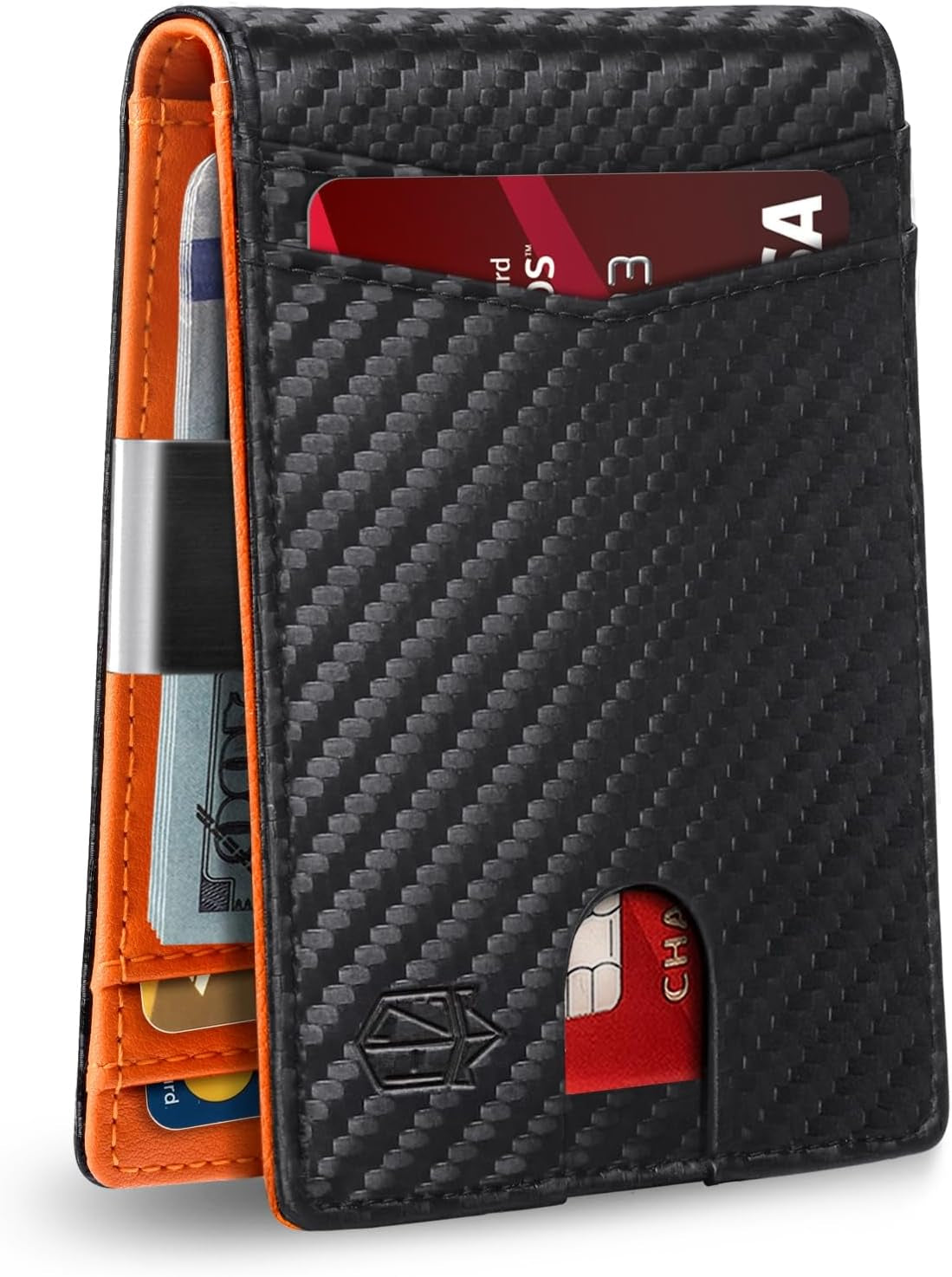 Zitahli Sport Fan Wallets for Men,Mens Bifold Wallet 10-12 Cards, Slim Leather Wallet with Money Clip & ID Window, RFID Blocking Thin Minimalist Credit Card Holder Gifts for Men