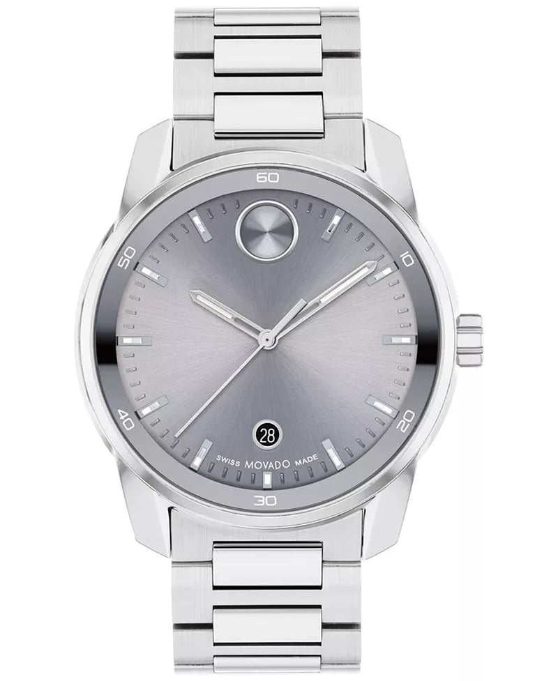 Men'S Swiss Bold Verso Stainless Steel Bracelet Watch 42Mm