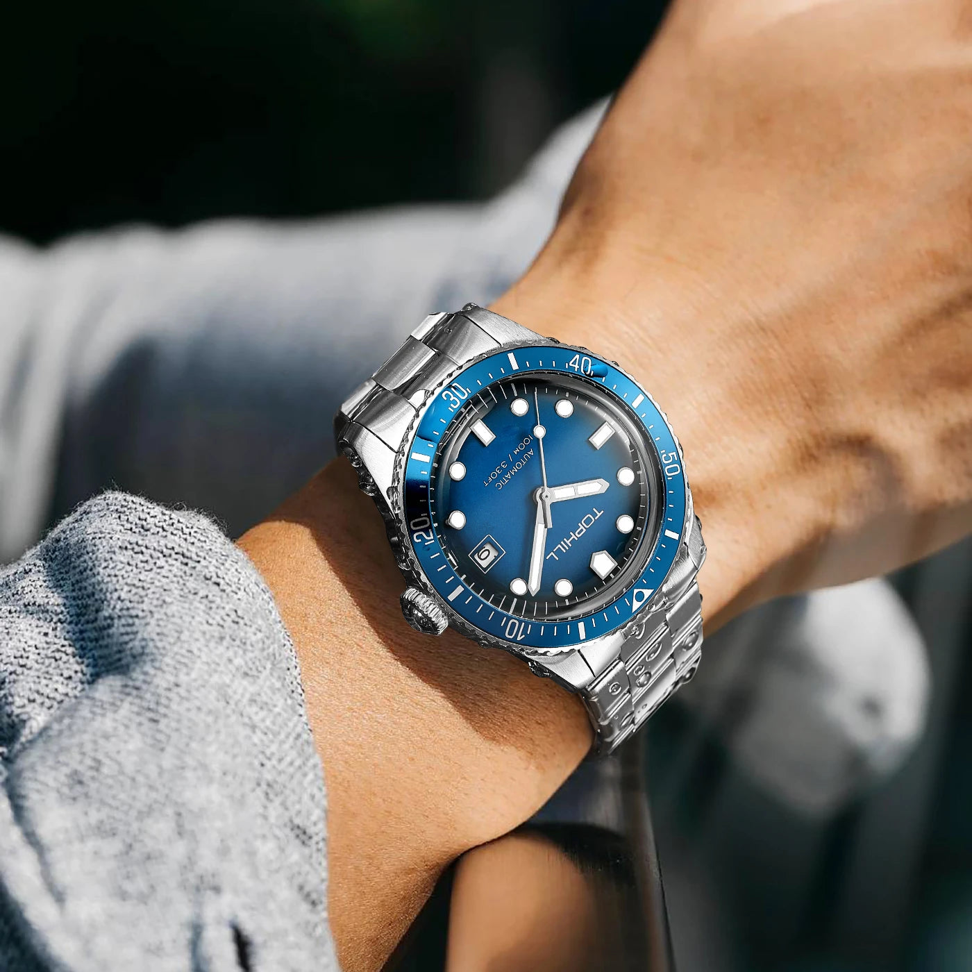 TOPHILL Watches Business Automatic Movement NH35 Mechanical Watches 10Bar Waterproof