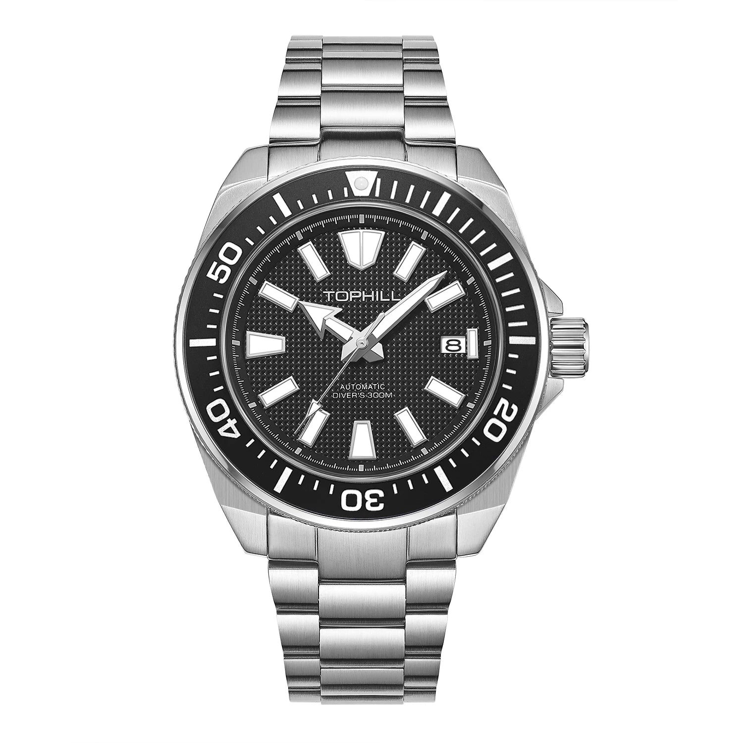 TOPHILL Sports Diving Watch 300M Waterproof Super Luminous 43.5Mm Big Dial Automatic Mechanical Men'S Wristwatch Sapphire Mirror
