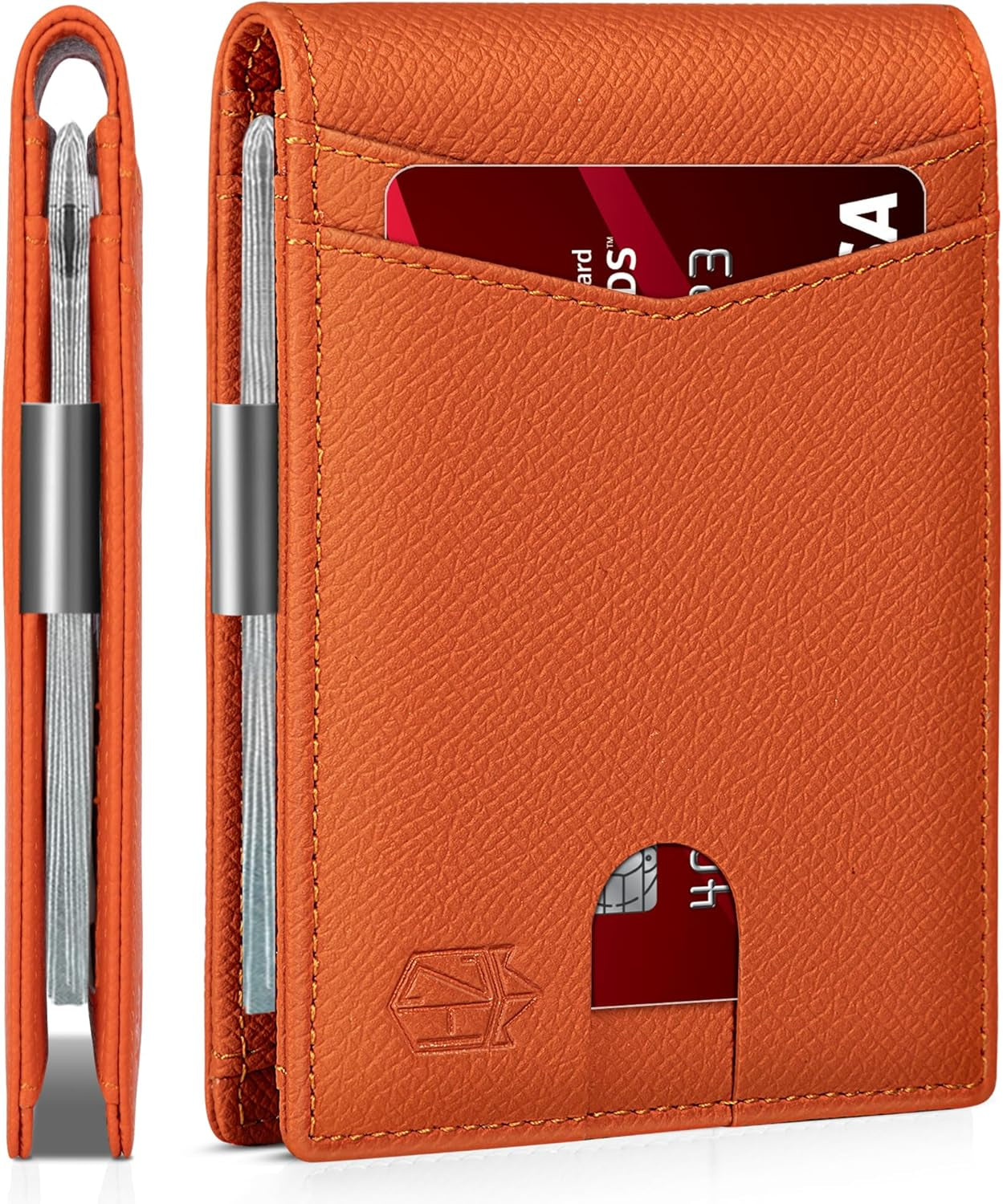 Zitahli Sport Fan Wallets for Men,Mens Bifold Wallet 10-12 Cards, Slim Leather Wallet with Money Clip & ID Window, RFID Blocking Thin Minimalist Credit Card Holder Gifts for Men