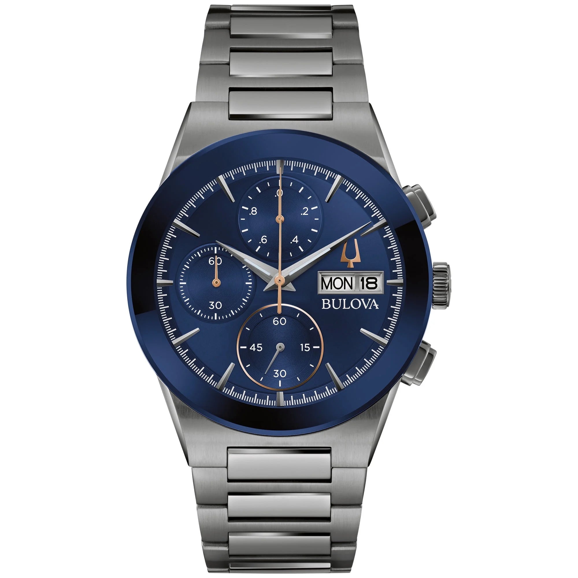 Men'S Millennia Gray Stainless Steel Chronograph Watch - 98C143