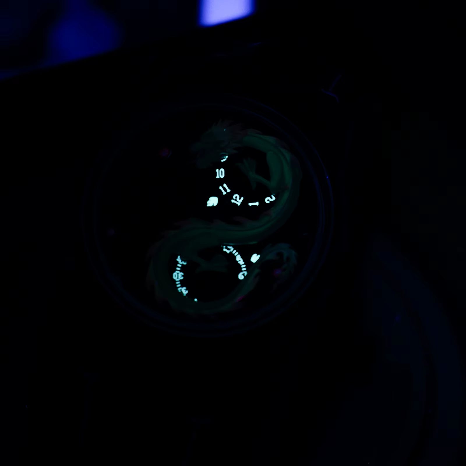 OBLVLO Men'S Double Wheels Dial Leather Mechanical Watch Luxury Green Dragon Luminous Waterproof Men'S Automatic Watch JM-DRAGON