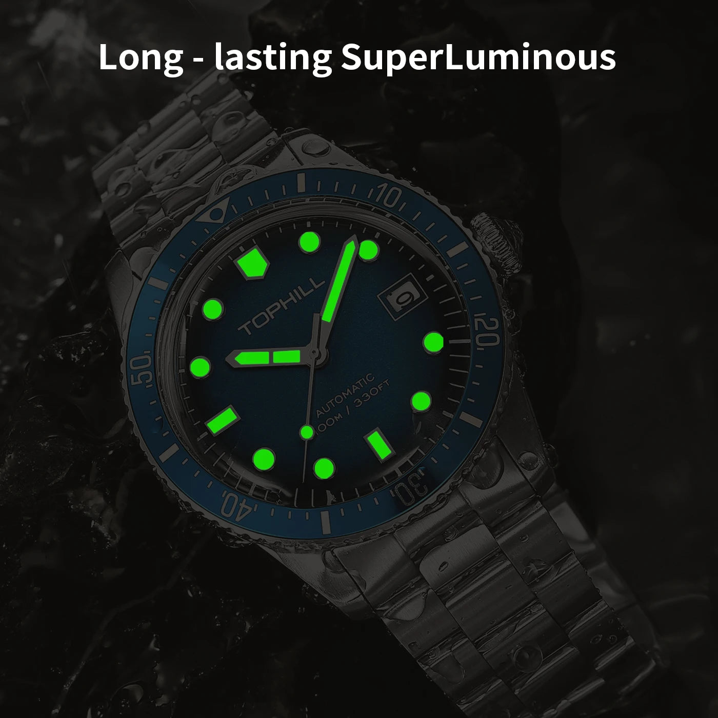 TOPHILL Watches Business Automatic Movement NH35 Mechanical Watches 10Bar Waterproof