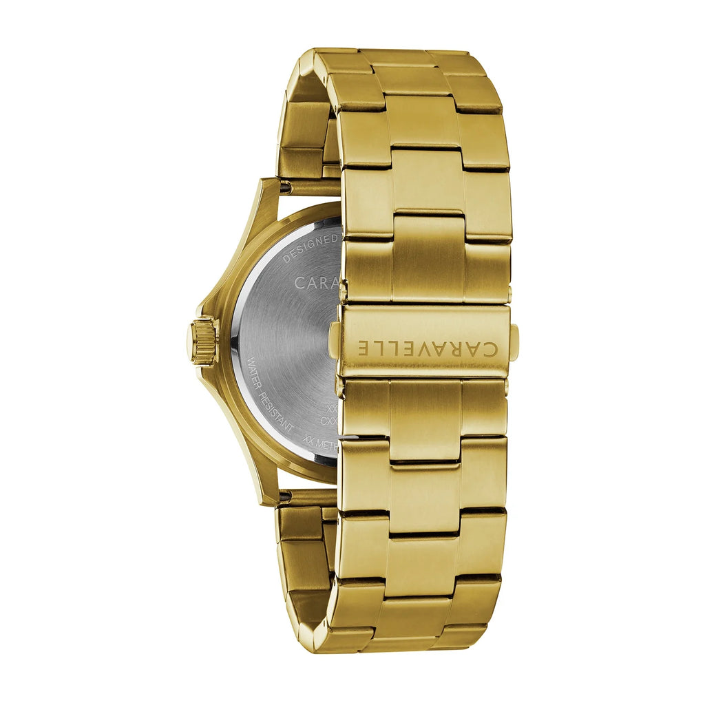 Designed by  Men'S Gold-Tone Stainless Steel Bracelet Black Dial Sport Watch 44Mm