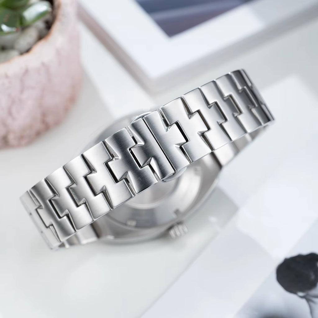 Kafyase Luxury Mens 316L Stainless Steel Mechanical Automatic Watch Sapphire Glass Luminous Waterproof Wristwatch