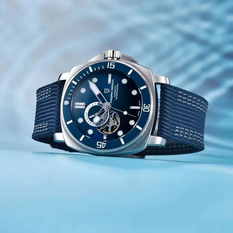 PAGANI DESIGN 2024 Original 43MM Men'S Automatic Mechanical Watch NH39 200M Waterproof AR Sapphire Mirror Watches for Men ﻿