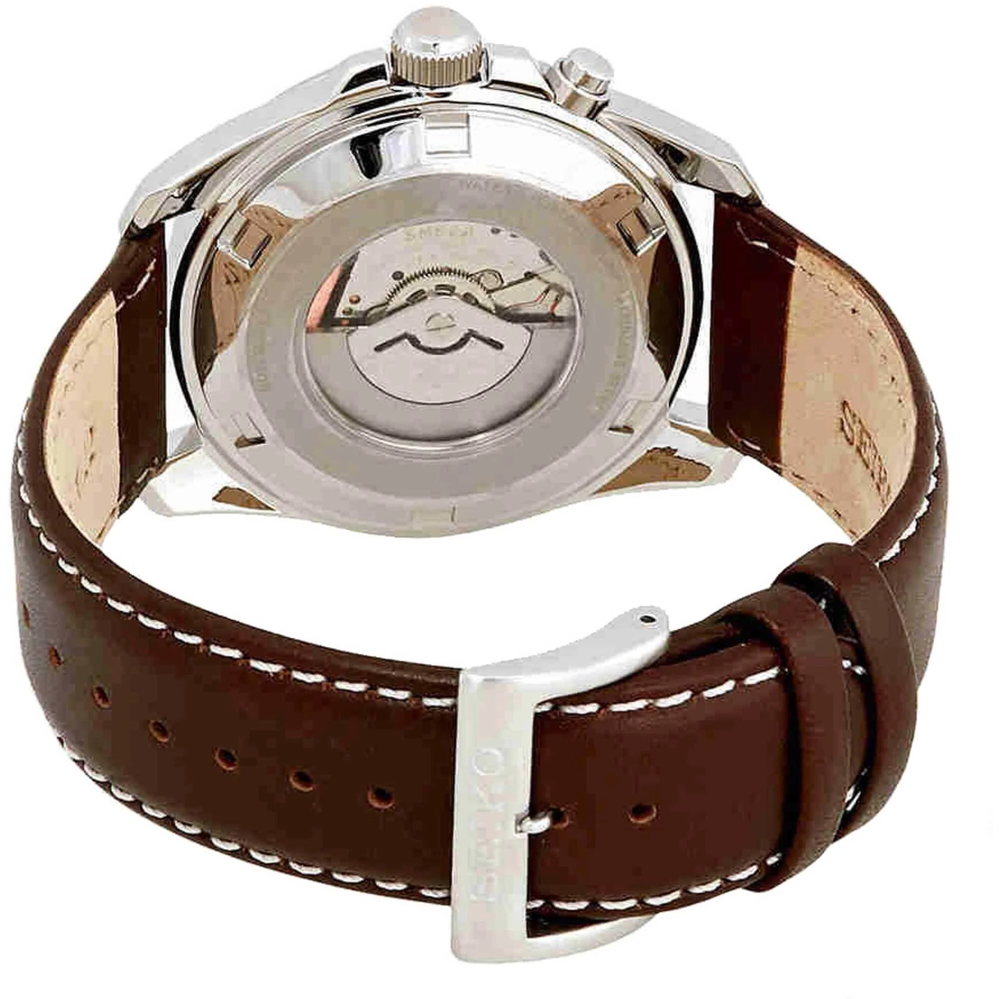 Kinetic Green Dial Brown Leather Men'S Watch SKA791