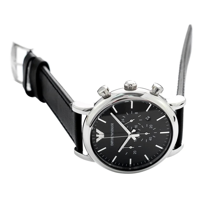 Classic Leather Chronograph Mens Watch AR1828