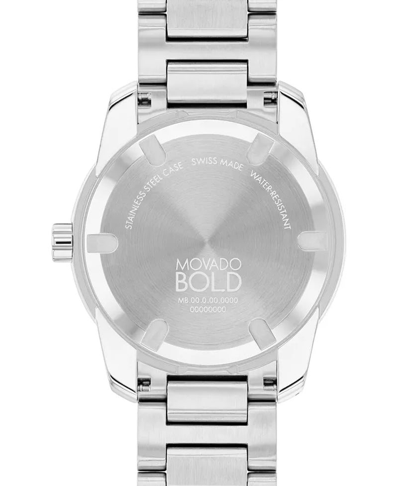 Men'S Swiss Bold Verso Stainless Steel Bracelet Watch 42Mm