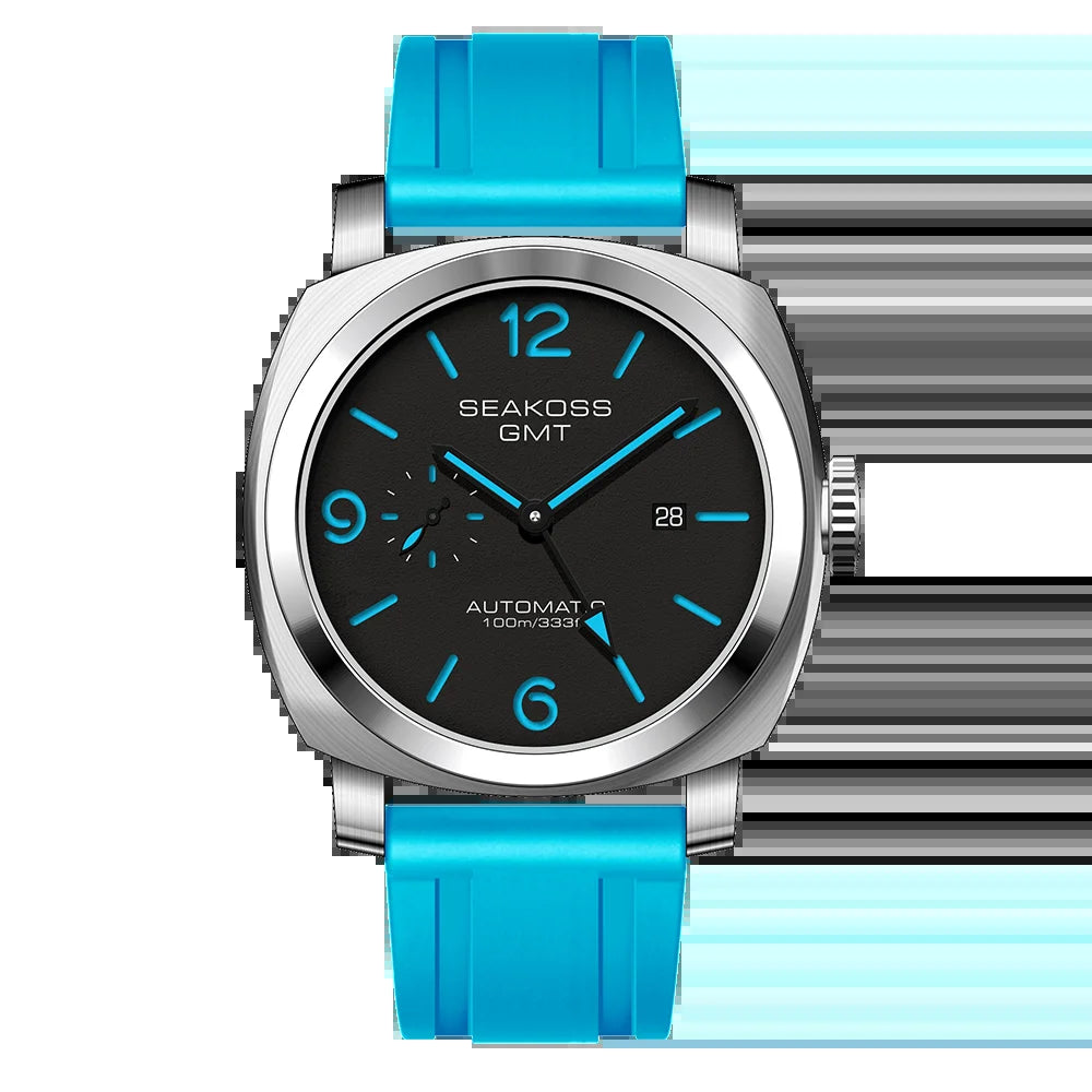 GMT Diving Automatic Mechanical Watches Men 1963 ST2557 Seagull Movement 316L Super Luminous Calendar 10Bar Wristwatches