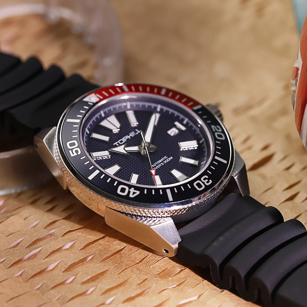 TOPHILL Sports Diving Watch 300M Waterproof Super Luminous 43.5Mm Big Dial Automatic Mechanical Men'S Wristwatch Sapphire Mirror