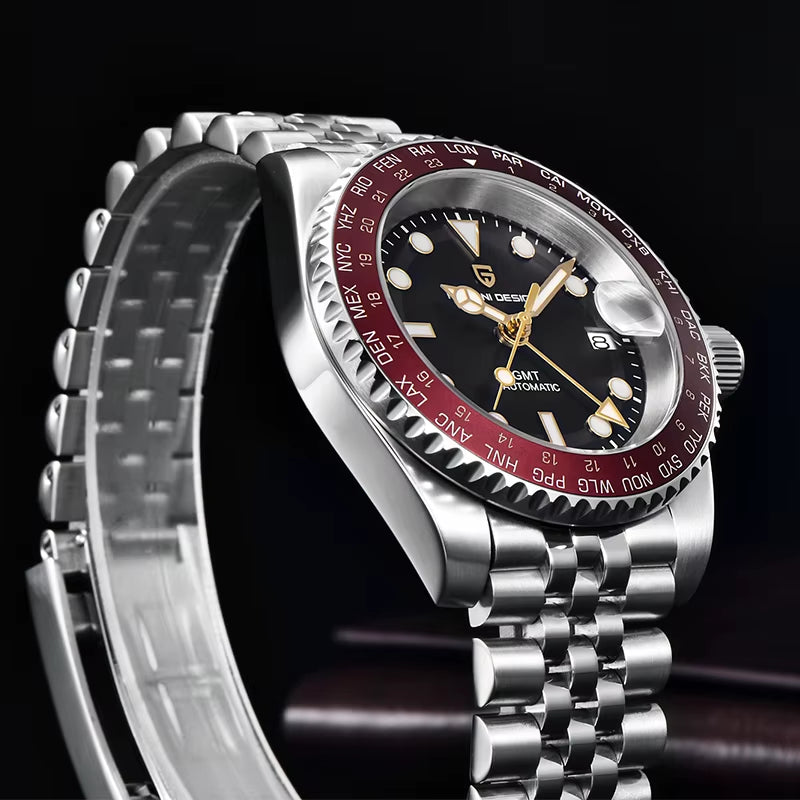 PAGANI DESIGN V4 40MM GMT NH34 Luxury Men'S Watches Top Fashion Automatic Mechanical Watches for Men Sapphire Waterproof Clock