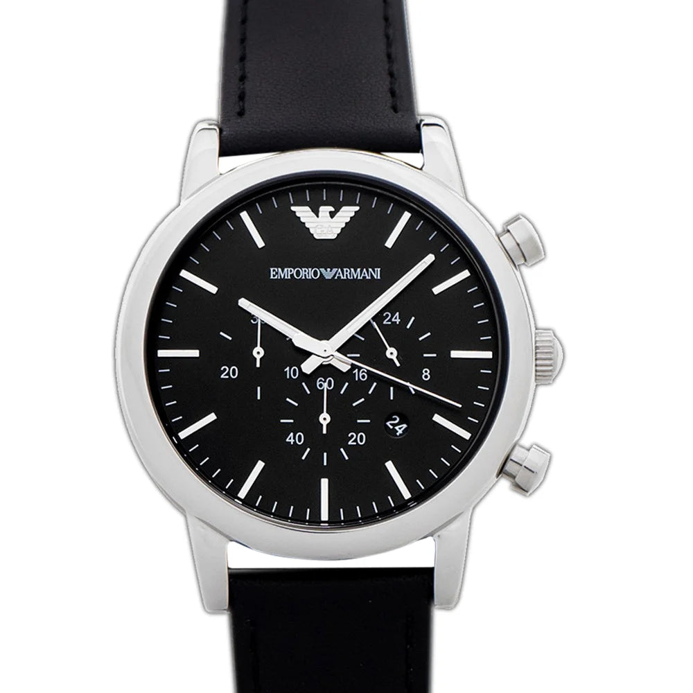 Classic Leather Chronograph Mens Watch AR1828