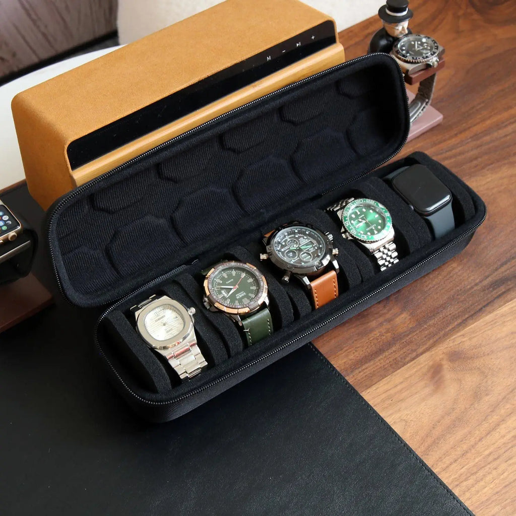 2/3/5 Slot EVA Watch Travel Case for Men Portable Single Watch Storage