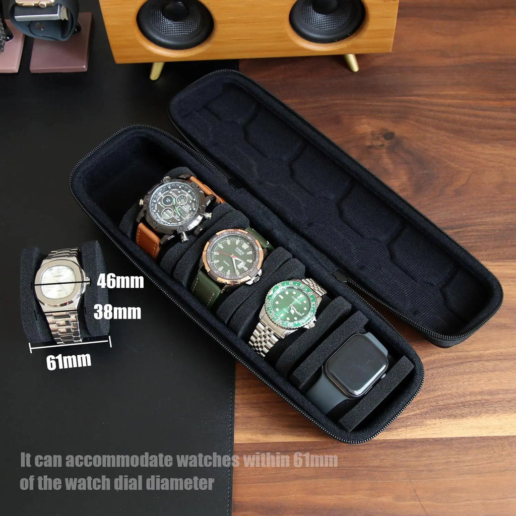2/3/5 Slot EVA Watch Travel Case for Men Portable Single Watch Storage