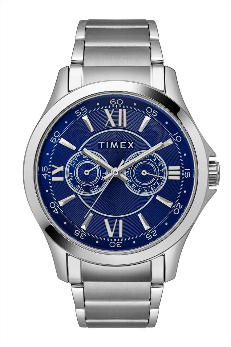 Timex Silver Men's Multi Blue Dial Watch