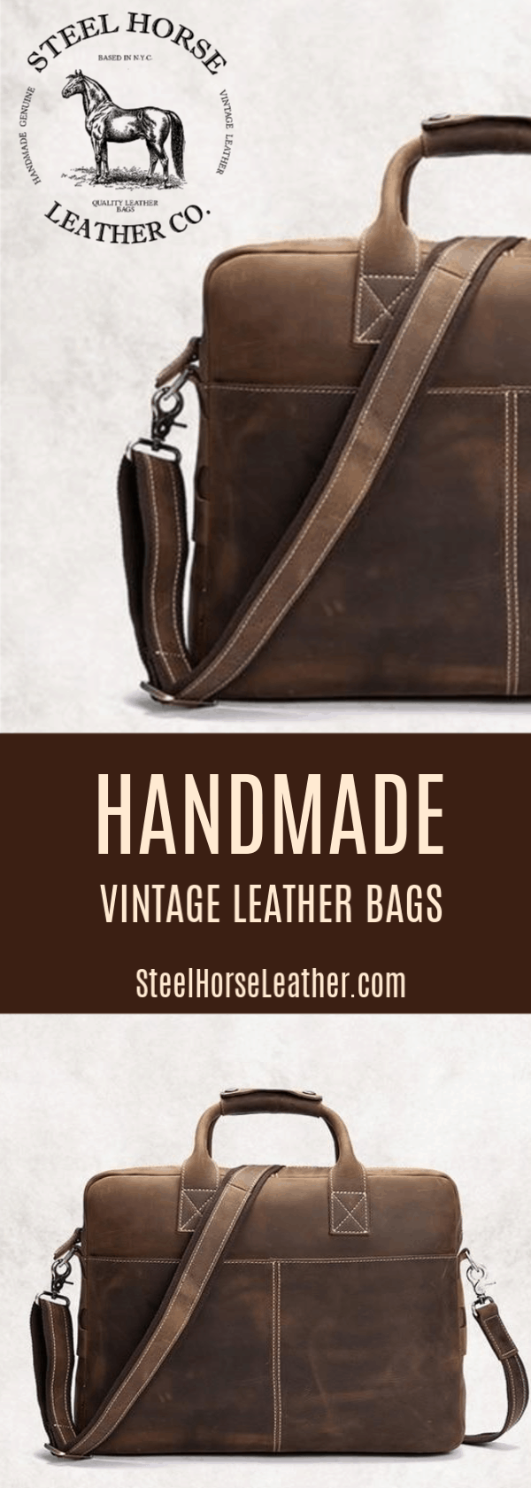 The Welch Briefcase | Vintage Leather Messenger Bag