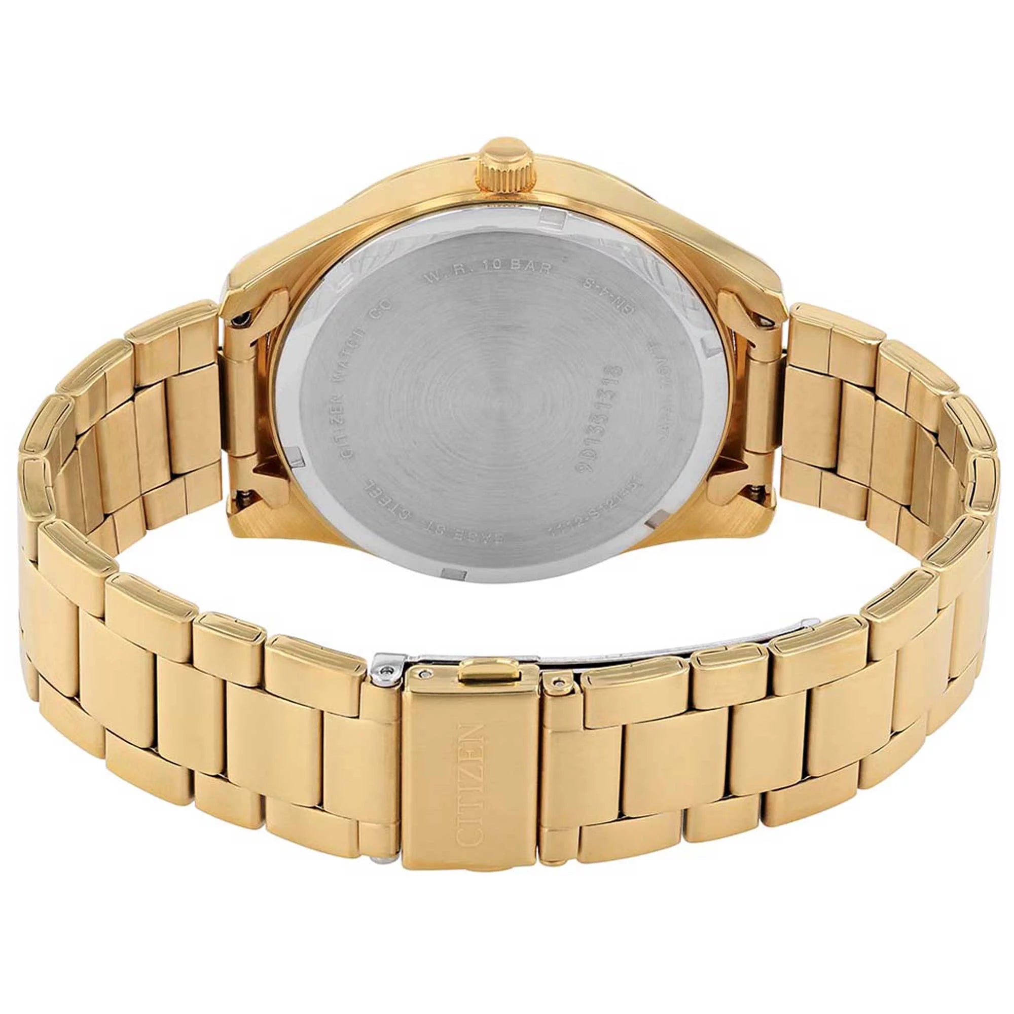 Quartz Blue Dial Gold-Tone Men'S Watch BI1032-58L