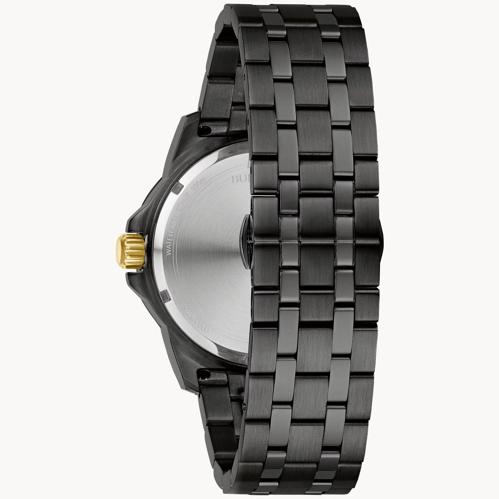 Marine Star Men'S Diamond Black ION PVD Stainless Quartz Watch 98D176