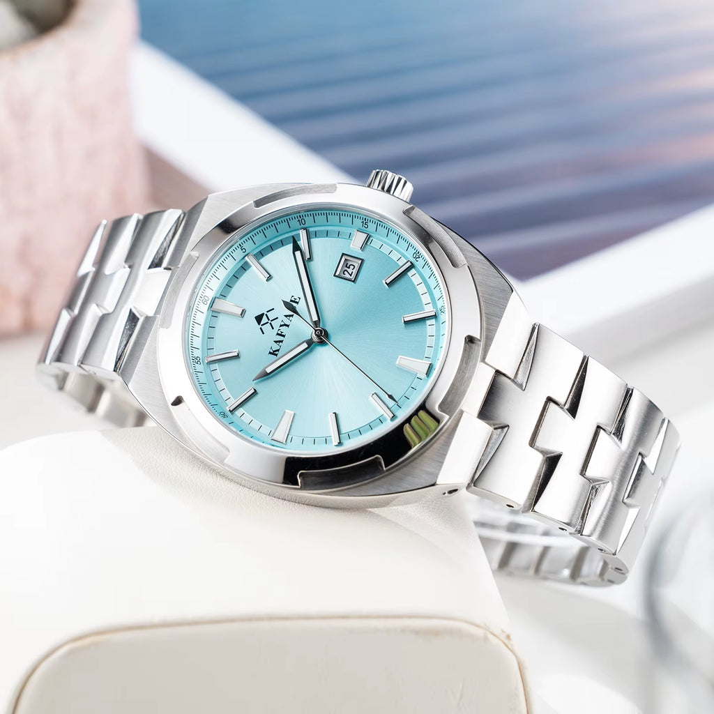 Kafyase Luxury Mens 316L Stainless Steel Mechanical Automatic Watch Sapphire Glass Luminous Waterproof Wristwatch