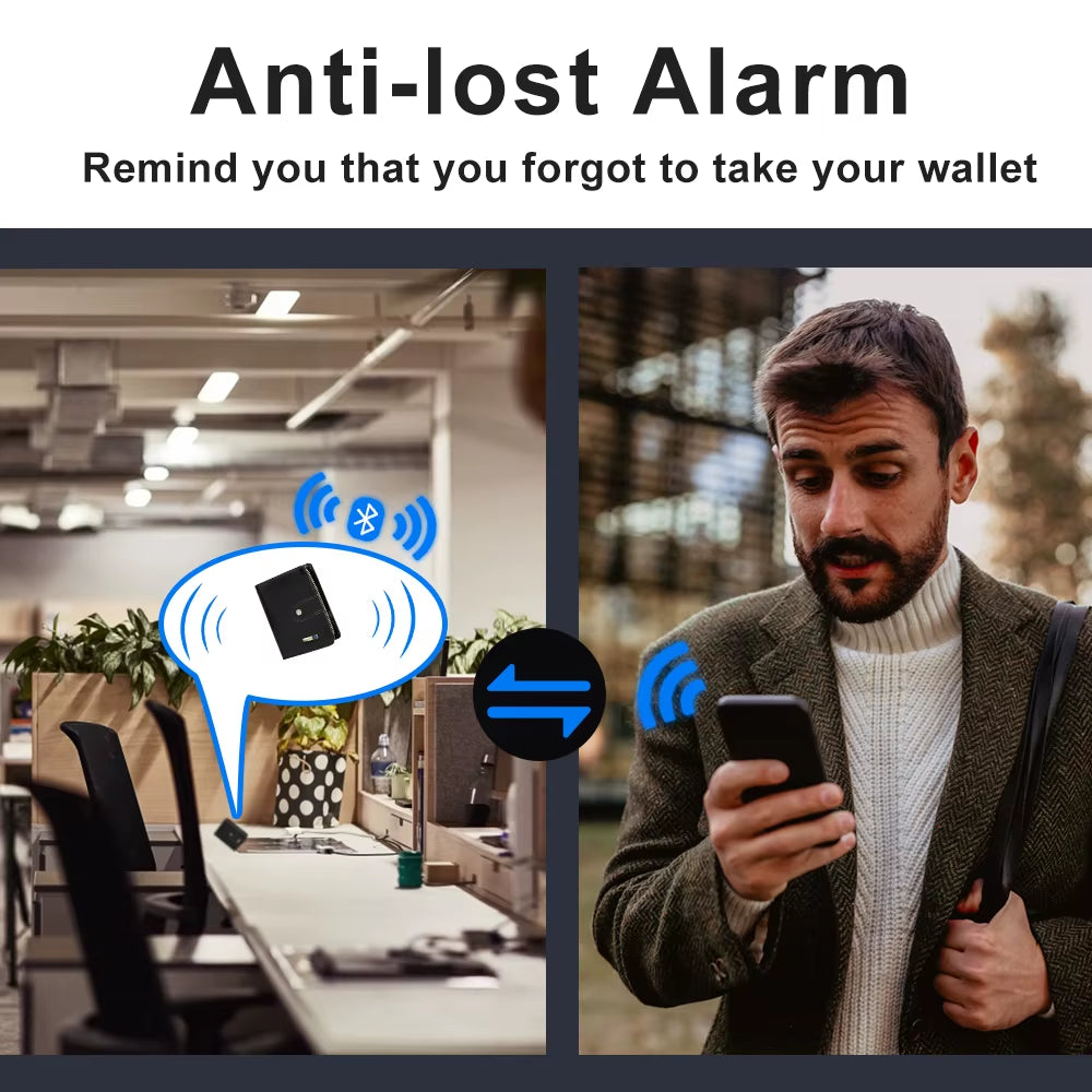 Smart Wallet for Men with Tracker Magsafe Find My Wallet Finder Tracker Men Wallets Christmas Gift Men Birthday Gift Cartera